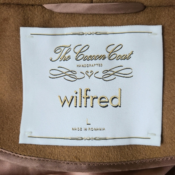 Aritzia Wilfred The Cocoon Cashmere Italian Virgin Wool Tan Coat - Picture 14 of 14